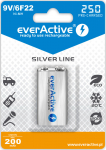 AK9.eA.SL1; 6F22/9V akud 8.4V everActive Silver line Ni-MH 250 mAh pakendis 1 gb.