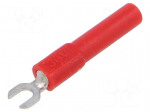 Laboratory connector: fork terminals | 60VDC | 36A | red and black