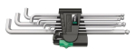 Wera 950/9 Hex-Plus 4 L-key set, metric, chrome-plated