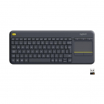 Computer keyboard Logitech  K400 Plus Keyboard with Trackpad, Wireless, NL, 380 g, USB port, Black