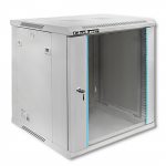 Qoltec RACK Cabinet 19" | 12U | 600 x 635 x 600 | Tempered doors | Hanging | Steel case | Lock | Grey