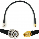 Rangeful BNC Male / SMA Male 30cm koaksiaalkaabel &mdash; HF240 (vastab LMR240) HF240-BNCM-SM-0.3