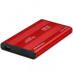 Qoltec Aluminium External Hard Drive Case HDD SSD 2.5'' SATA3 | USB 3.0 | Red
