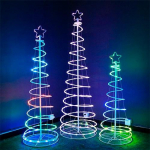 Glowing Christmas tree 1.2m, multicolor, 4.4W, 73 LED