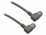 Patch cord | S/FTP | Cat: 7 | RJ45 left angled plug,both sides | Cu