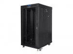 Servers Lanberg  Lanbger Rack cabinet 19" free-standing 22U/800x800 (flat pack) with glass door lCD V2, black |