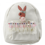 Kontoritehnika // Muu kontoritehnika // Plecak Dziecięcy Tłoczony Kr&oacute;lik Falbanka Kremowy 20cm 2,5L