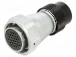 Connector: circular | plug | female | PIN: 26 | IP55 | WY28 | 5A | 400V