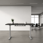Adjustable Height Table Up Up Bjorn Gray, Table top L Black