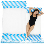 Spordiks ja aktiivseks puhkuseks // Water Sport and Atractions // Dmuchany Hamak Wodny Materac Leżak Biało-Niebieski 120x70cm