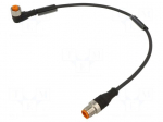 Cable: for sensors/automation | PIN: 3 | 300mm | plug | 30VDC | 4A | RST
