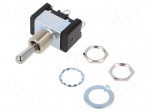 Switch: toggle | Pos: 3 | SP3T | ON-OFF-ON | 10A/125VAC | Toggle: round