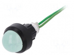 Indicator: LED | prominent | 230VAC | Cutout: &Oslash;13mm | 300mm leads