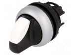 Switch: rotary | Stabl.pos: 2 | 22mm | white-black | Illumin: none | IP66