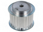 Belt pulley | AT10 | W: 50mm | whell width: 66mm | &Oslash;: 74.55mm | aluminium
