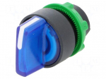 Switch: rotary | Stabl.pos: 2 | 22mm | blue | Illumin: LED | IP66 | Pos: 2