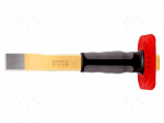 Cold chisel | flat | L: 240mm | Tipwidth: 26mm | Plating: varnish