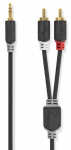 Cable Nedis AUX 3.5mm - 2x RCA 5m
