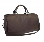 Hugo Boss Duffle Men Synthetic Leather Bag Dark Brown