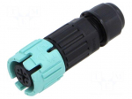 Connector: AC supply | soldering | male,female | 10A | 450V | ways: 4