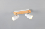 Trio Pierre spot 2-pc matt white/wood gaismeklis R81982031 4017807638165