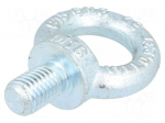 Lifting eye bolt | M18x30 | DIN: 580 | Head: eye | none | steel | zinc
