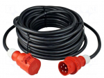 Extension lead | 5G1.5mm2 | 25m | rubber | black | Sockets no: 1 | 16A