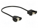 Cable | USB 2.0 | USB A socket,USB B socket | 0.25m | black | 480Mbps