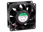 Fan: DC | axial | 24VDC | 80x80x38mm | 143m3/h | 55.2dBA | ball bearing