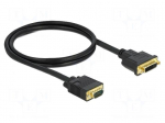 Cable | DVI-I (24+5) socket,VGA male | single link | Len: 1m | black