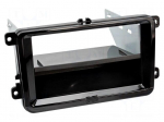Radio frame | Seat,VW,&Scaron;koda | 2 DIN | black gloss
