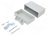 Enclosure: specialist | X: 75mm | Y: 130mm | Z: 48mm | light grey | BELL