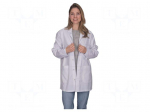 Coat | ESD,unisex | white | XL | cotton,polyester,conductive fibers