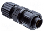 Connector: circular | plug | size B | male | PIN: 4 | 5A | bayonet | IP67