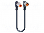Cable: for sensors/automation | M12 | PIN: 4 | 5m | plug | 230VDC | 230VAC