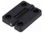 Hinge | Width: 49.5mm | technopolymer (PA) | black | H: 65mm