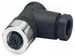 Connector: M12 | plug | PIN: 5 | 48V | angled | IP65 | screw terminal | 4A
