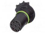 Connector: M12 | contact insert | PIN: 8 | 30V | straight | THR | A code