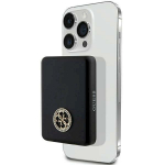 Guess Induction Powerbank 15W GUPBM5AL4DMK 5000mAh / black MagSafe 4G Strassed Metal Logo