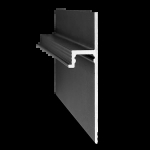 Aluminium shadow gap skirting board 2.5 m for led lighting