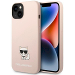 Karl Lagerfeld KLHCP14MSLCTPI Silicone Hardcase for iPhone 14 Plus / 15 Plus 6,7" / light pink