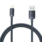 Baseus Crystal datu pārraides un uzlādes vads | USB-A uz Lightning | 12W | 1.2m | melns