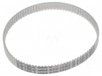 Timing belt | T2.5 | W: 8mm | H: 1.3mm | Lw: 230mm | Tooth height: 0.7mm