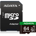 ADATA SPEED PLUS microSDXC 64GB (UHS-I U3, Class 10, V30, A2)