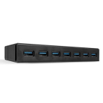 LINDY USB 3.1/3.0 7-pordiline jaotur laadimisfunktsiooniga