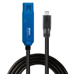 USB-kaabel Lindy USB-C - USB-A 8 m Black-blue (43381)