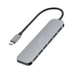 USB 3.2 7-pordiline USB-A jaotur, 5 Gbps, 20W PD