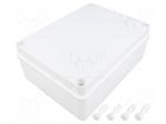 Enclosure: multipurpose | X: 140mm | Y: 190mm | Z: 70mm | white | IP65