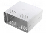 Enclosure: with panel | vented | X: 180mm | Y: 160mm | Z: 85mm | ABS | grey