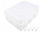 Enclosure: junction box | X: 110mm | Y: 190mm | Z: 70mm | IP65 | white